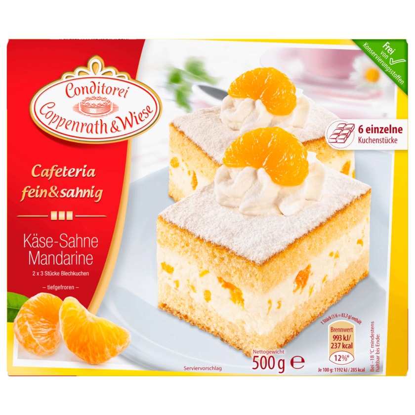 Coppenrath & Wiese Käse-Sahne-Mandarinen-Blechkuchen 500g